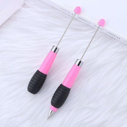 Creative DIY telescopic ballpoint pen, Morandi macaron color rotating telescopic beading, cute love small fresh ballpoint pen