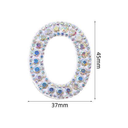 In stock AB color hot stamp diamonds, pearl letter embroidery badges, badges, patch patches, apparel accessories, full diamonds, full diamonds