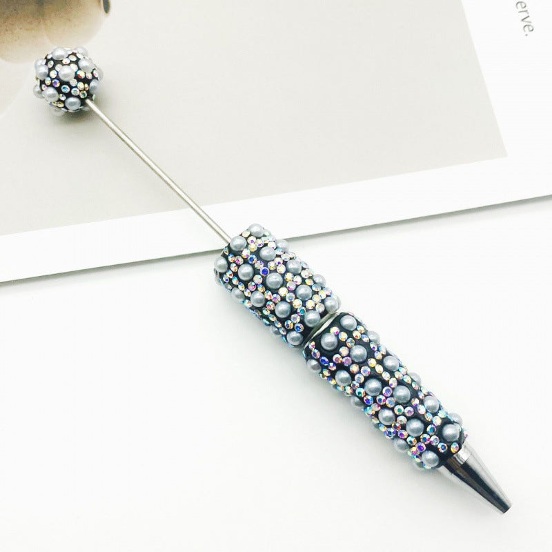 DIY  heavy industry full of diamonds full of pearl ballpoint pen creative gradient beaded ballpoint pen gift pen spot wholesale