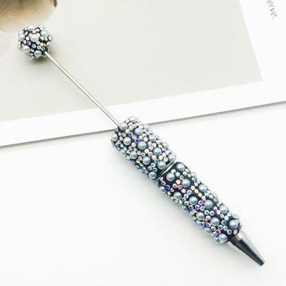 DIY  heavy industry full of diamonds full of pearl ballpoint pen creative gradient beaded ballpoint pen gift pen spot wholesale