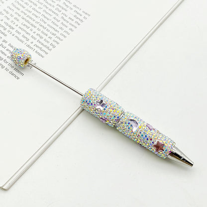 Star Moon Full Diamond Ballpoint Pen Creative DIY Beadable Handmade Diamond Ballpoint Pen Manufacturer Gift Pen Wholesale