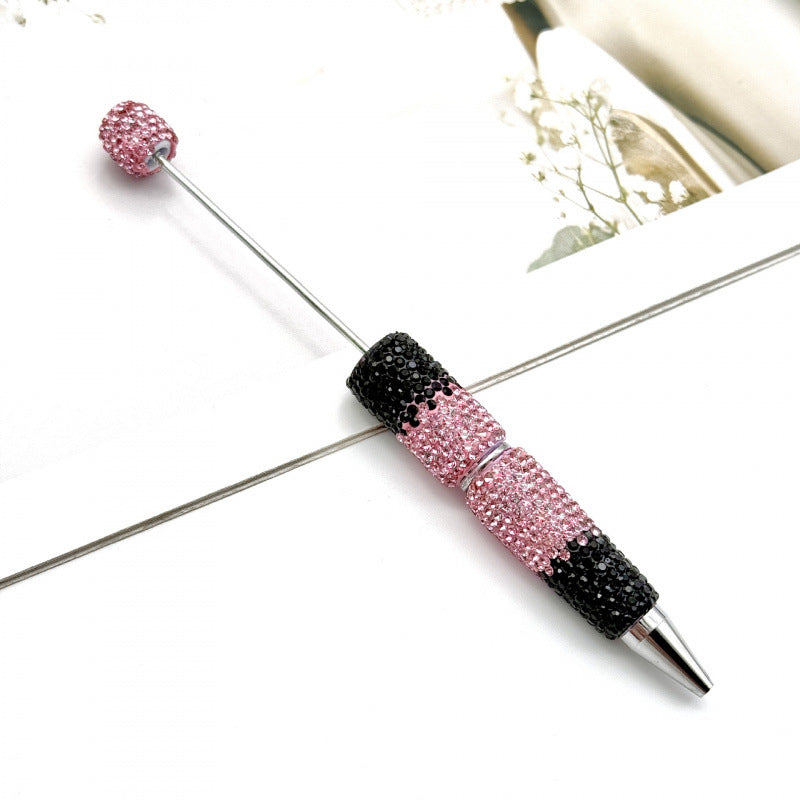 Multi-color gradient full diamond ballpoint pen DIY fun handmade full diamond ballpoint pen educational student stationery gift pen