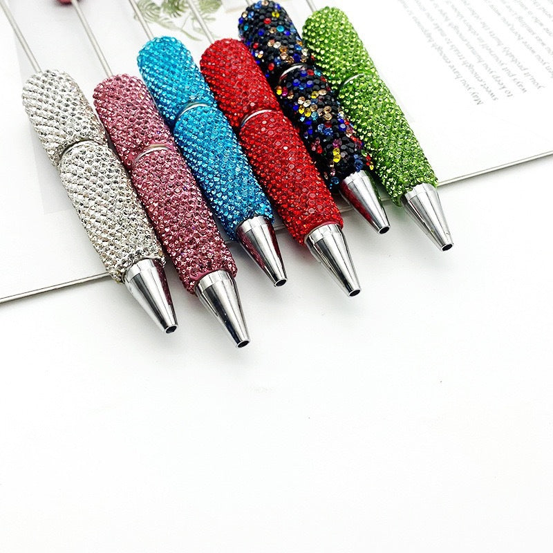 DIY solid color full diamond ballpoint pen exquisite heavy industry rhinestone cute ballpoint pen cross-border hot selling puzzle gift pen