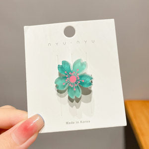 Flower hairpin female hottie photo headgear retro super fairy atmosphere blue beautiful new Chinese side clip hair accessories