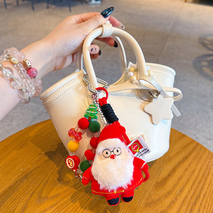 Creative Handmade DIY Plush Christmas Keychain Pendant Santa Miu Series Bag Ornament Small Gift