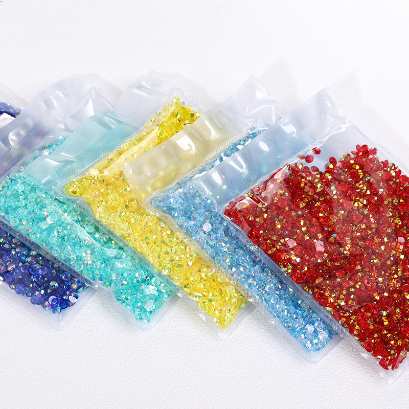 AB Colorful Resin Flat Bottom Rhinestones - Nail Art Clothing Shoes Bag Accessories