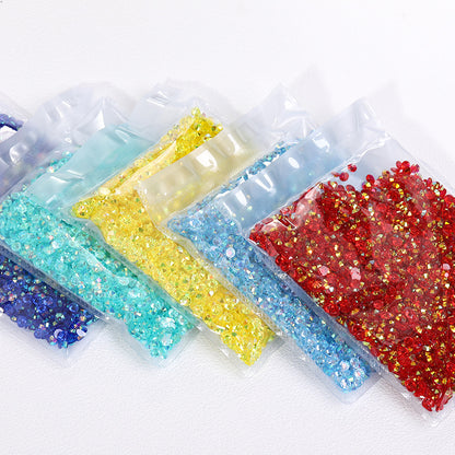 AB Colorful Resin Flat Bottom Rhinestones - Nail Art Clothing Shoes Bag Accessories