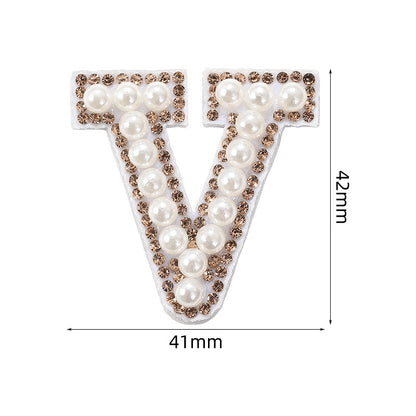 Crystal yellow diamond 26-letter fabric patch set, hot-hot stamped colored letter patch for clothing bags, diamond patches