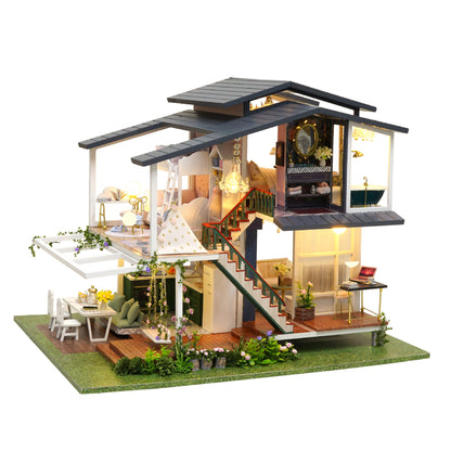 Wisdom House New DIY Cottage Monet Garden Toys Assembly French Villa Architectural Model Birthday Gift Female