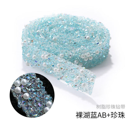 Resin Diamond Rhinestone Strips - Tear-Off Ready-to-Paste Sequins Hot Diamond Shoes Clothing Accessories and DIY crafty