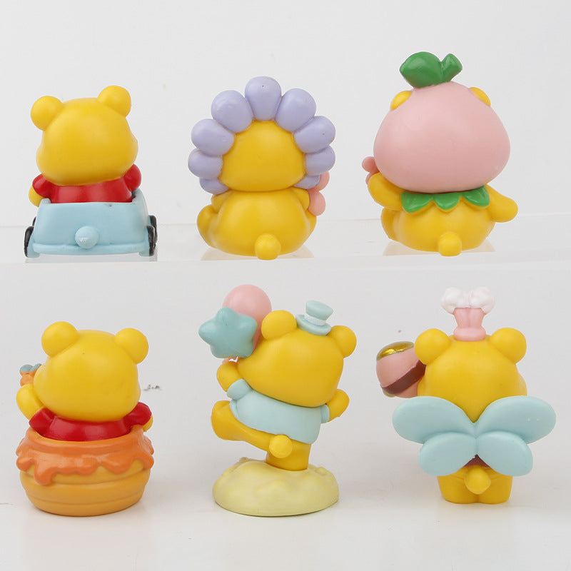 Cross-border sleeping strawberry bear figure Pooh bear sleeping bear claw machine trendy play blind box gacha doll ornament wholesale