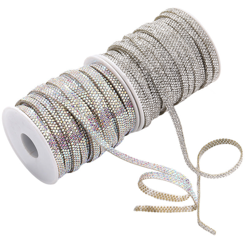 Hot-selling drill tape adhesive backing for immediate sticking drill strips, DIY self-adhesive drill sticks, glass rhinestone ribbons, clothing accessories