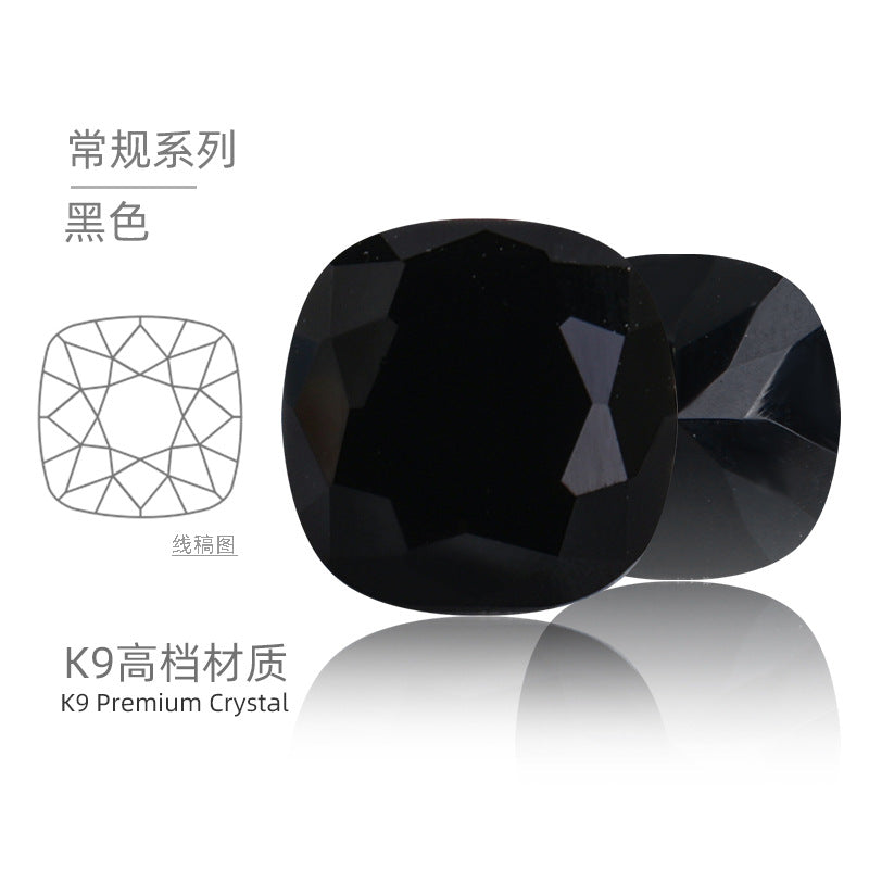 K9 pointed base fat square diamond special-shaped crystal diamond vacuum plated base wedding dress accessories accessories with fat square pointed bottom shaped diamond