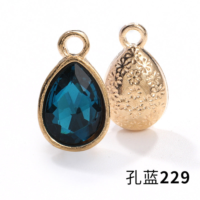 Cross-border hot-selling waterdrop pendants, gold-plated base diamond-inlaid headbands, clothing accessories, earrings, necklaces, accessories, versatile single pendants