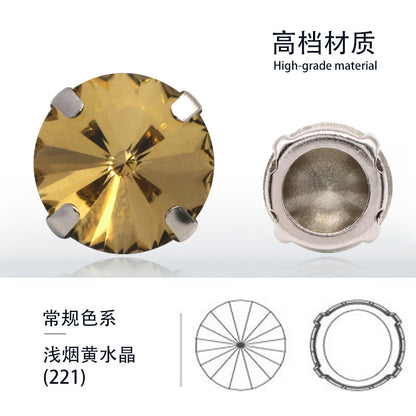 Factory direct sales satellite hollow claw drill glass special-shaped copper claw thickened hand-sewn garment accessories DIY accessories