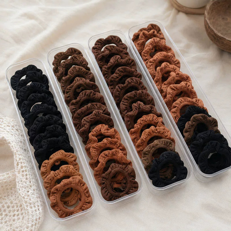 High elasticity, durable rubber bands for women, hair tie without damaging hair, thickened wood ear edge hair tie, adult hair tie for high ponytail buns