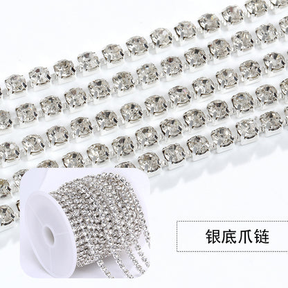 Full roll 10-inch claw chain 2 2.5 2.8 3.0 4mm Intensive DIY phone case with rhinestone material rhinestone chain