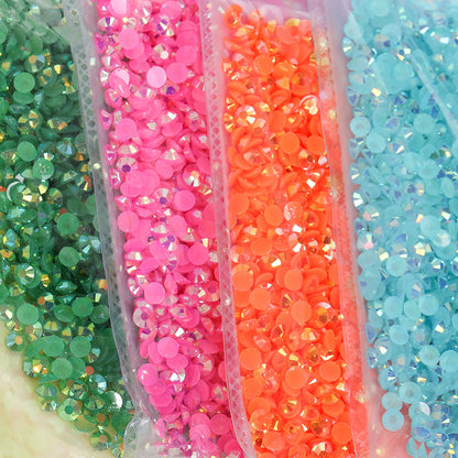 AB Colorful Resin Flat Bottom Rhinestones - Nail Art Clothing Shoes Bag Accessories