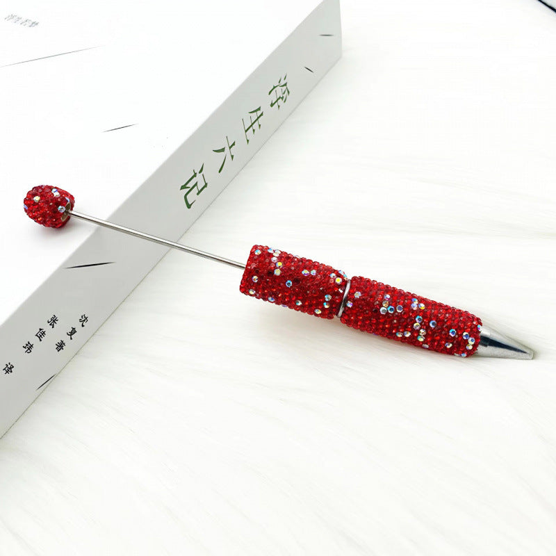 AB full diamond ballpoint pen diy cross-border creative beaded ballpoint pen cap with diamond heavy industry gift pen spot wholesale