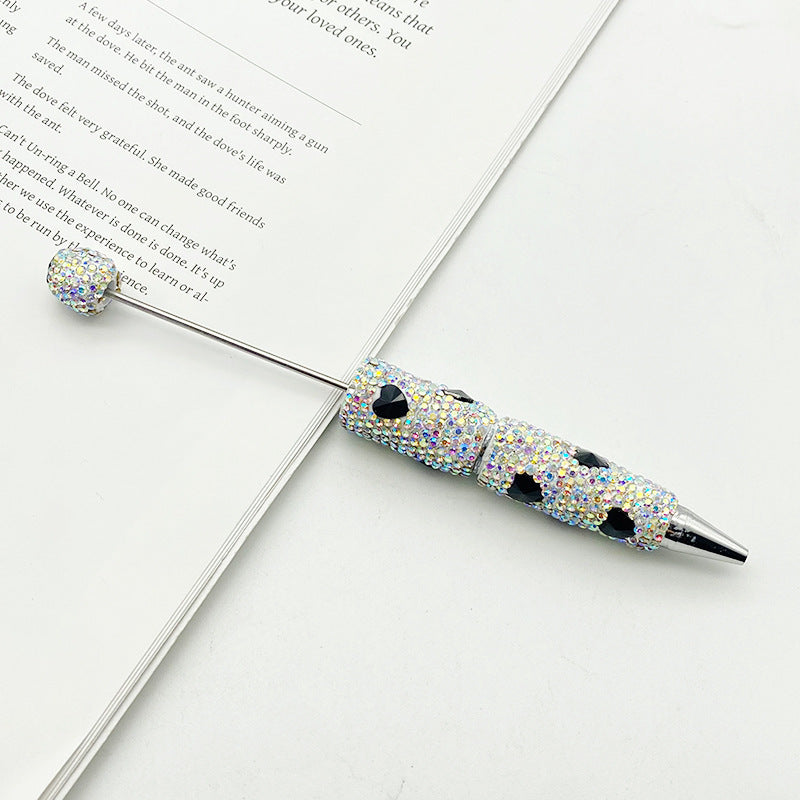 Love full diamond ballpoint pen creative DIY beading handmade diamond inlaid ballpoint pen educational student stationery spot wholesale
