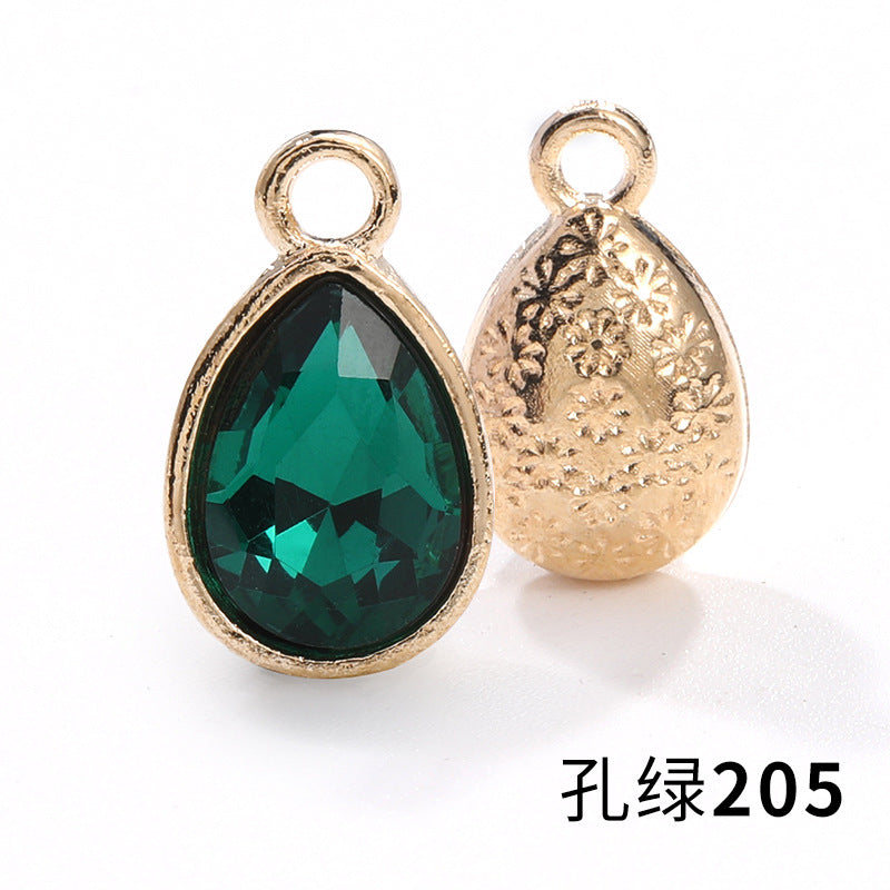 Cross-border hot-selling waterdrop pendants, gold-plated base diamond-inlaid headbands, clothing accessories, earrings, necklaces, accessories, versatile single pendants