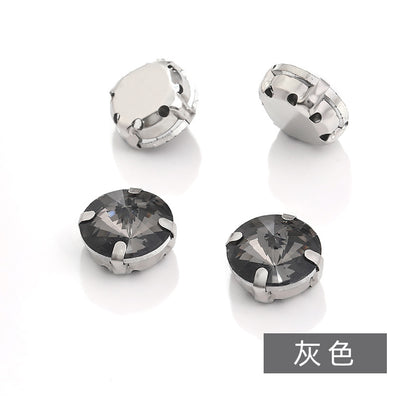 Rivoli Crystal Square Claw Rhinestones - Hand-Sewn Shoe Luggage Clothing Accessories