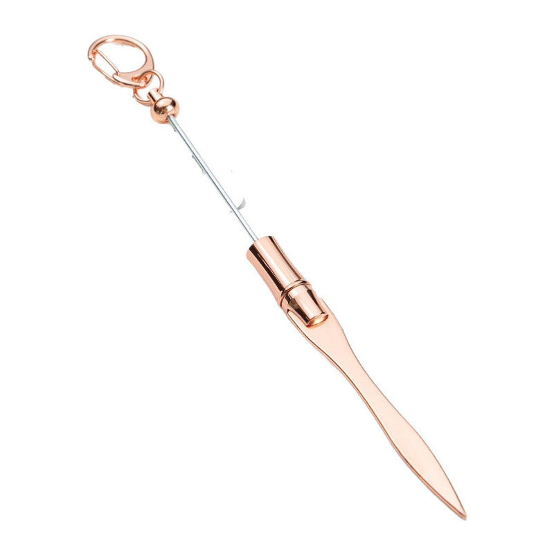 Creative new letter opening knife DIY beaded letter cutting paper multifunctional metal outdoor portable express paper cutting cutter