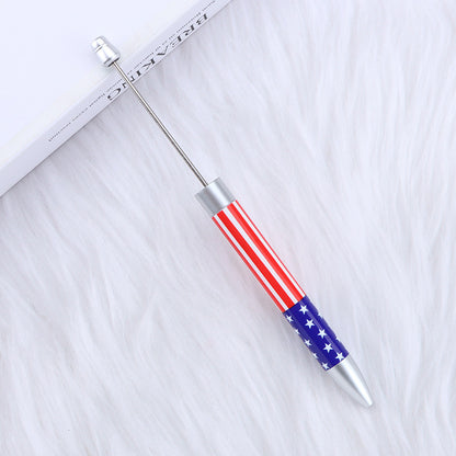 creative printed ballpoint pen diy beaded sunflower flag printed plastic ballpoint pen theme advertising gift pen