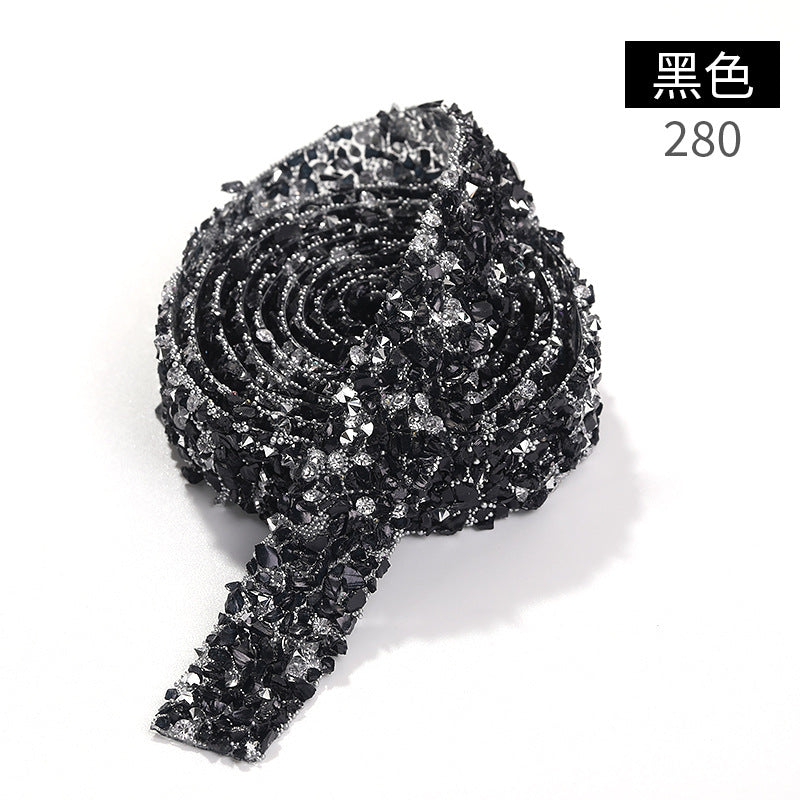 小红书新款碎石钻带鞋子包包服装饰品等手工配件撕下即粘树脂钻带
