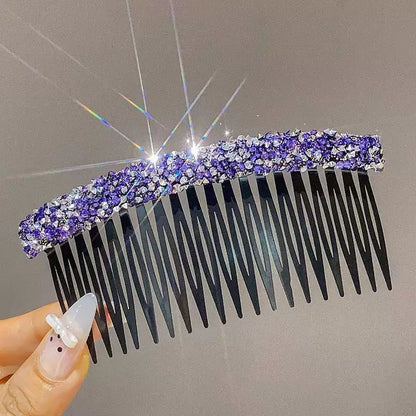 2026 New Sparkling Rhinestone Hair Comb, Loose Hair Organizer, Bangs Hair Clip, Frontal Side Hair Clip, Back-of-Head Comb