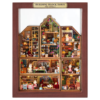 Wisdom House DIY Cottage QH Series Building Block Town Full Set Combination Handmade Assembled Mini Toy Model Gift