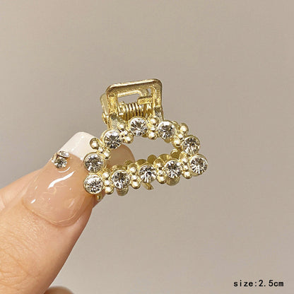 High-end flash diamond metal hair clip, small grab clip for women, bangs clip, side forehead hair clip, Korean headpiece clip, secure hair