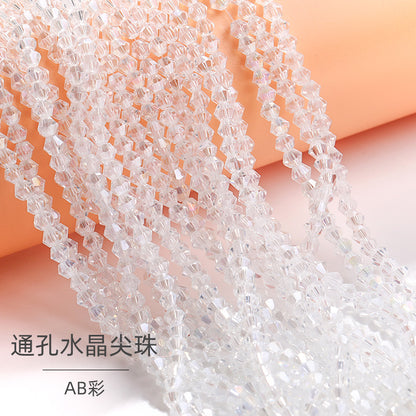 Mixed Color Pointed Crystal Beads - Handmade Loose Bead Bracelets Necklaces Jewelry Accessories