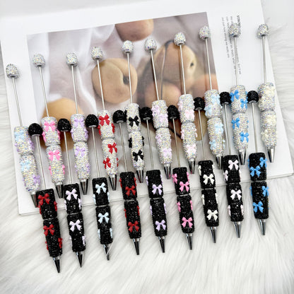 DIY creative bow full diamond  pen multi-color diamond gift pen Valentine's Day series gift pen in stock