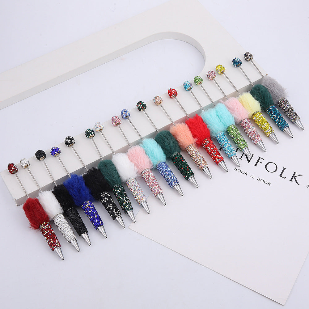 DIY plush full diamond ballpoint pen heavy industry processing pen creative color ballpoint pen spot wholesale