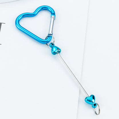 DIY Beaded Love Carabiner - Metal Bag Hook Jewelry Outdoor Kettle Backpack Carabiner