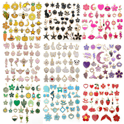 pendant Charms mix collections - Dripping Alloy DIY Bracelet Necklace Earring Key Ring Pendant