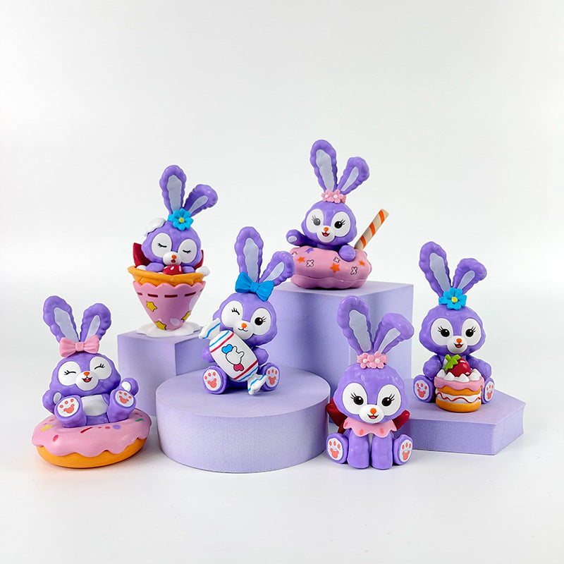 New hot-selling Star Dew series Lulu's tea party 6 birthday gift cake trendy ornaments wholesale