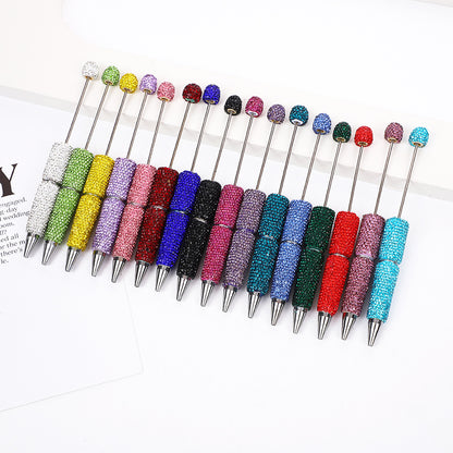 DIY solid color full diamond ballpoint pen exquisite heavy industry rhinestone cute ballpoint pen cross-border hot selling puzzle gift pen
