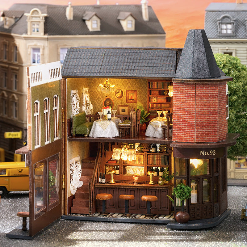 Smart Fun House DIY Cottage New Mini Home Series Wooden Handmade Can Be Opened and Closed Self-made Multi-level Model Gifts