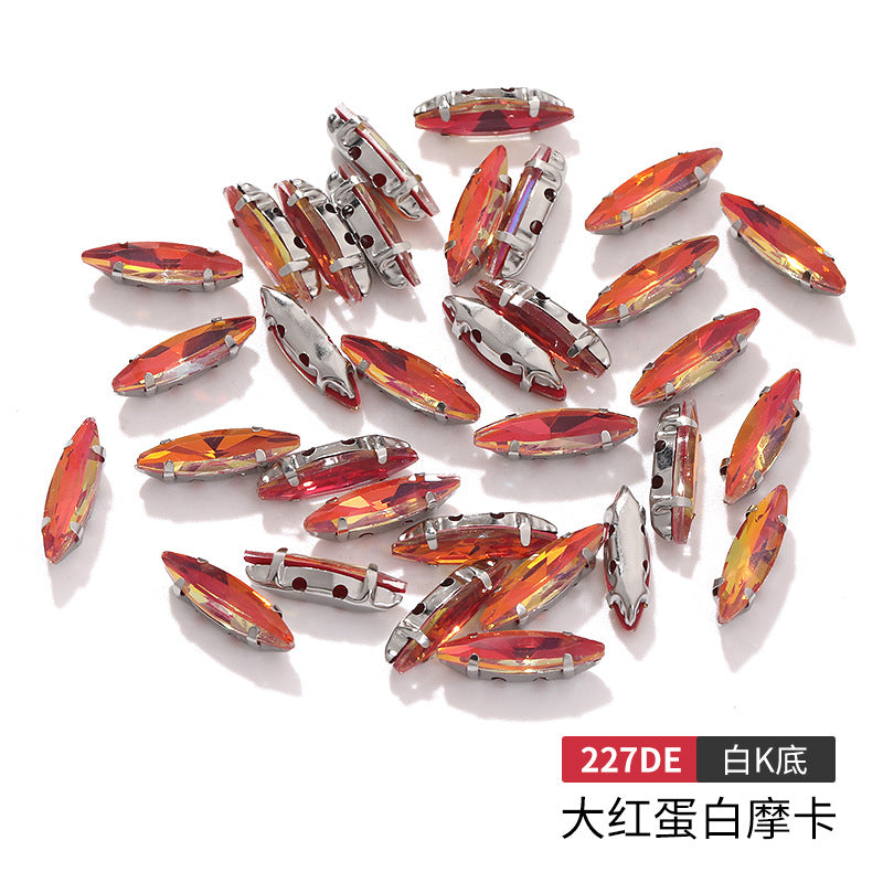 Slender claw drill, manual drilling, hand-stitched glass drill, anti-hook claw drill, hat accessories, clothing accessories, fine brassicle claw drill