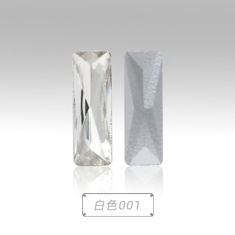Spot wholesale Rectangular culet, special-shaped, crystal glass diamonds, mobile phone cases, perfume seats, bags and other DIY sticker drills