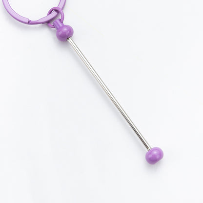DIY Beaded Keychain - Wholesale Small Gift Pendant Metal Gradient Colored Keychain