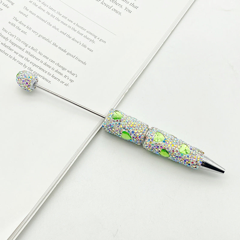 Love full diamond ballpoint pen creative DIY beading handmade diamond inlaid ballpoint pen educational student stationery spot wholesale