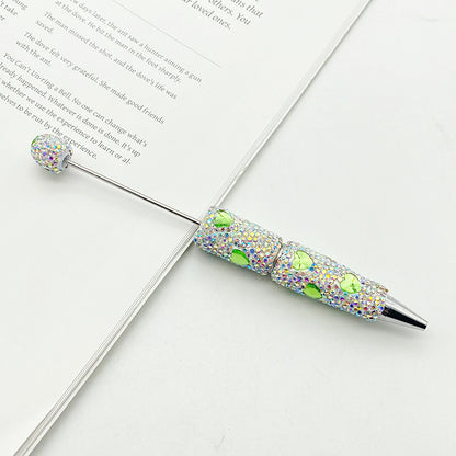 Love full diamond ballpoint pen creative DIY beading handmade diamond inlaid ballpoint pen educational student stationery spot wholesale