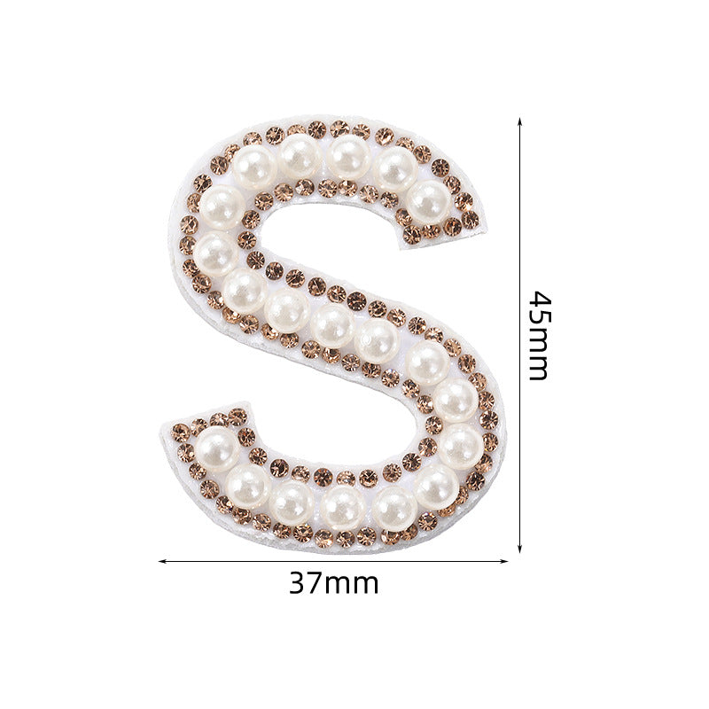 Crystal yellow diamond 26-letter fabric patch set, hot-hot stamped colored letter patch for clothing bags, diamond patches