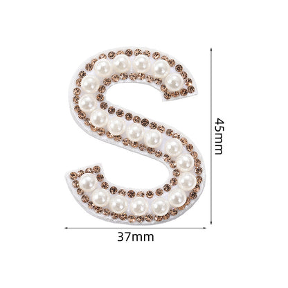 Crystal yellow diamond 26-letter fabric patch set, hot-hot stamped colored letter patch for clothing bags, diamond patches