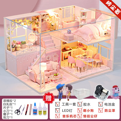 Yangbei DIY cabin making mini princess small house model assembly villa toy creative birthday gift female