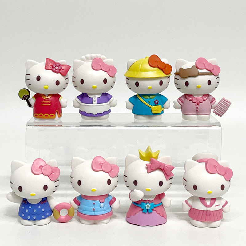 dress-up diary kt cat kt cat cat figure anime toy model claw machine gacha blind box doll ornament wholesale