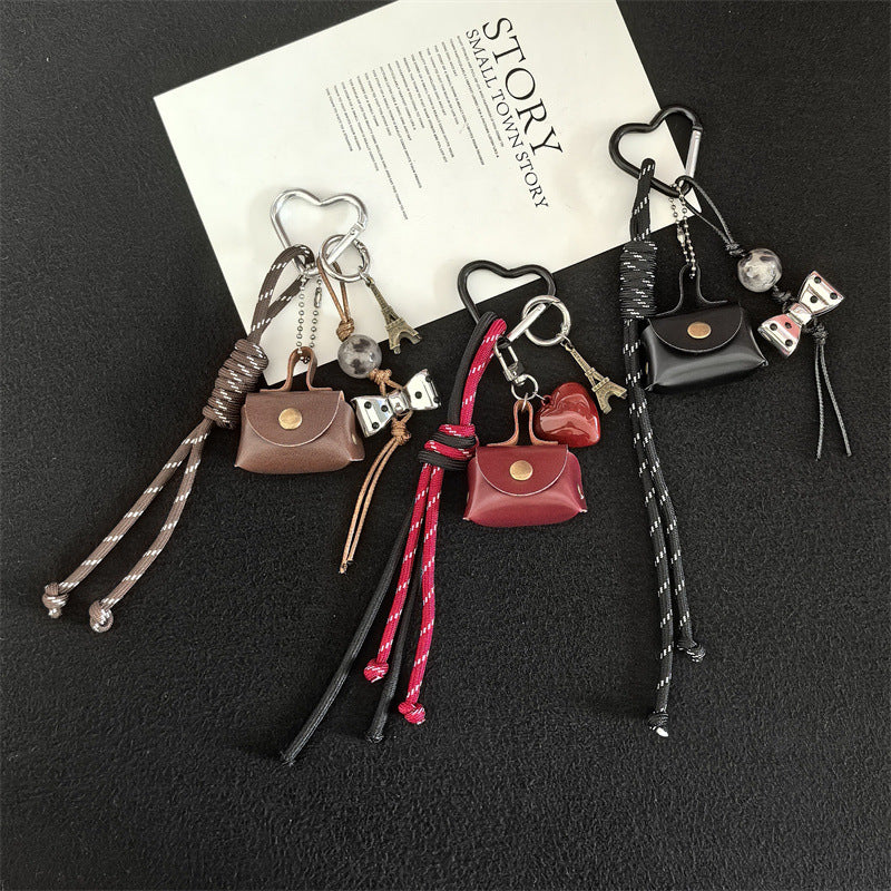 Bag Hanging Mobile Phone Lanyard Fashion Pendant Braided Bow Keychain
